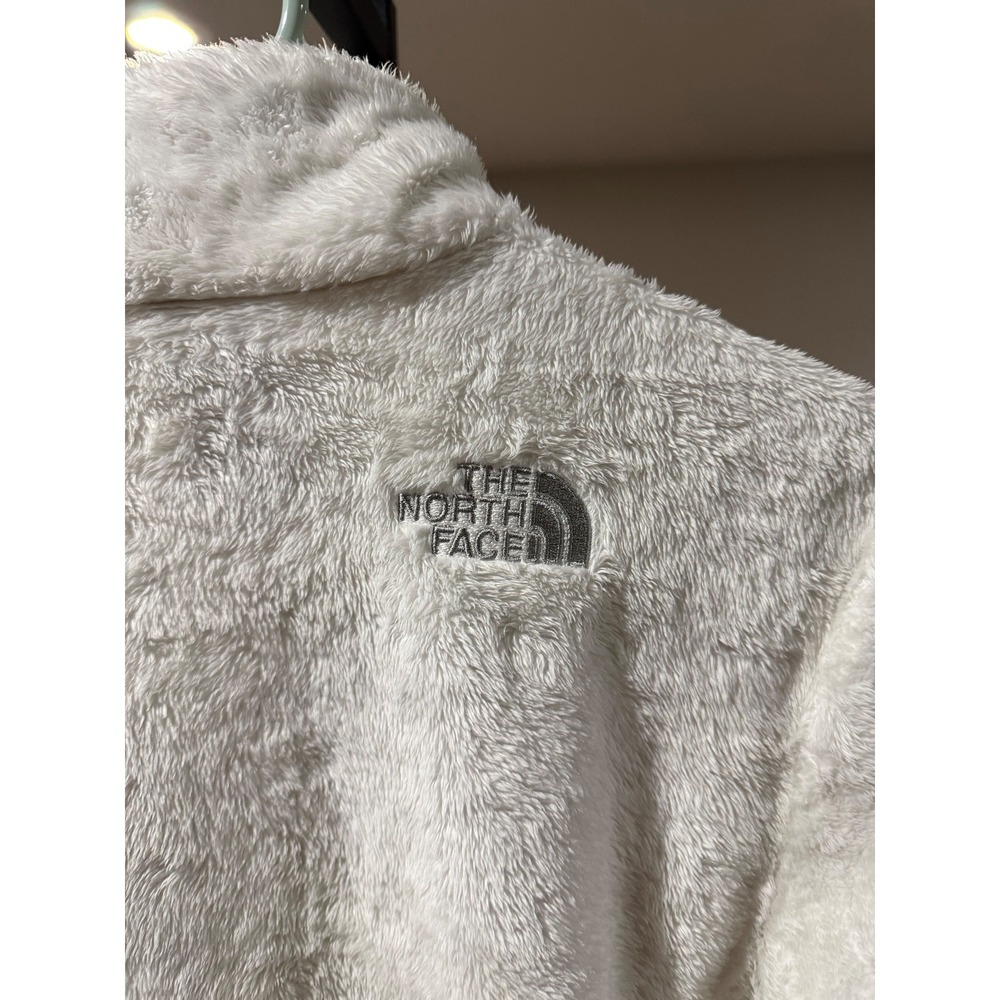 The North Face Osito Fleece Jacket Womens Small White Full Zip High Pile Soft - Picture 10 of 13